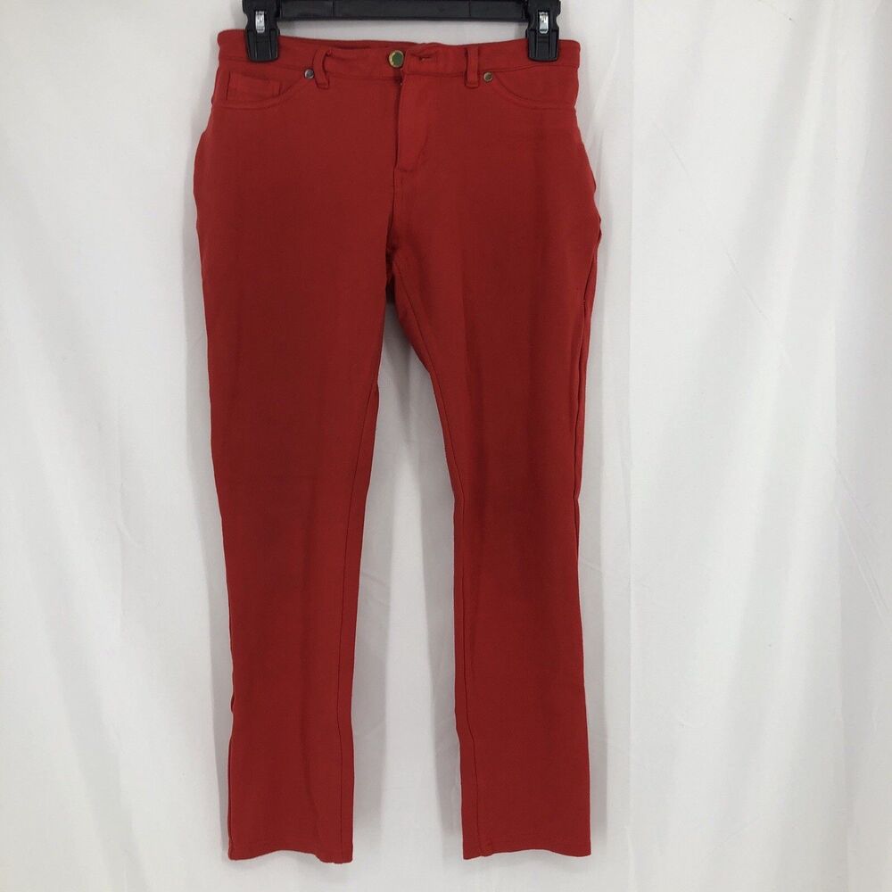 Bebe Womens Pants Red Soft Skinny Size 26 Rayon Nylon Spandex Mid Rise